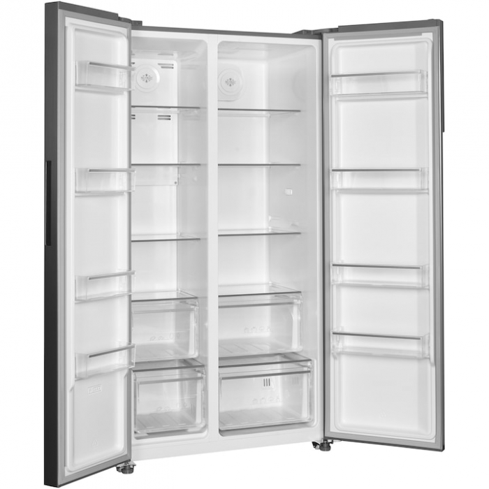 Side by side Heinner HSBS-HM532NFXE++, 532, Clasa E, Full No Frost, Display LED Touch, Alarma usa deschisa, H 177 cm, Inox [5]