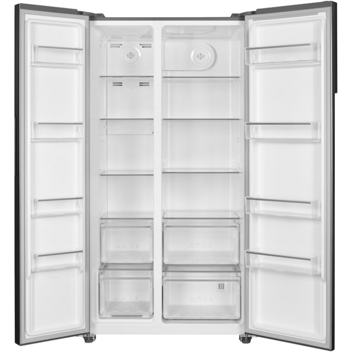 Side by side Heinner HSBS-HM532NFXE++, 532, Clasa E, Full No Frost, Display LED Touch, Alarma usa deschisa, H 177 cm, Inox [1]