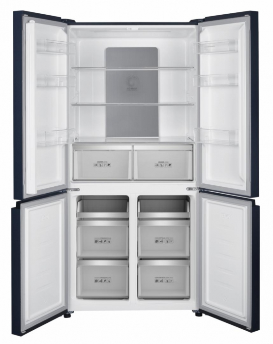 Side by side multidoor Heinner HSBS-HM600MDNFDXE++, No frost, 600l, clasa E, compresor dual inverter, compartiment convertibil frigider/congelator (-20℃~5℃), super freezing, inox negru [2]