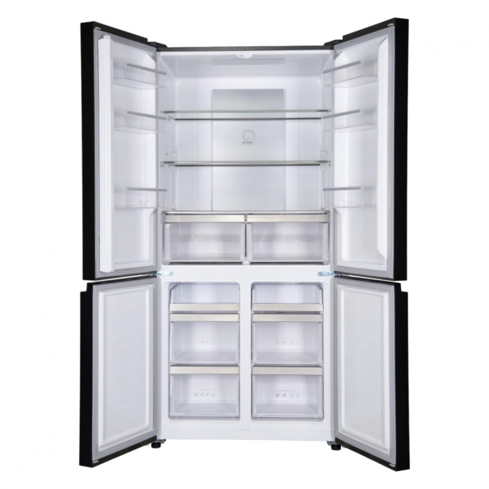 Side by side multidoor Heinner HSBS-HM600MDNFDXE++, No frost, 600l, clasa E, compresor dual inverter, compartiment convertibil frigider/congelator (-20℃~5℃), super freezing, inox negru [2]