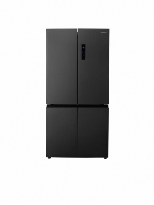 Side by side multidoor Heinner HSBS-HM600MDNFDXE++, No frost, 600l, clasa E, compresor dual inverter, compartiment convertibil frigider/congelator (-20℃~5℃), super freezing, inox negru [1]