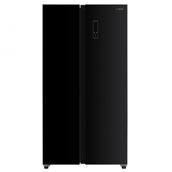 Side by Side Samus SSBG-557NFE, Full No Frost, Clasa energetica E, Afisaj electronic, H 177 cm, Negru [1]