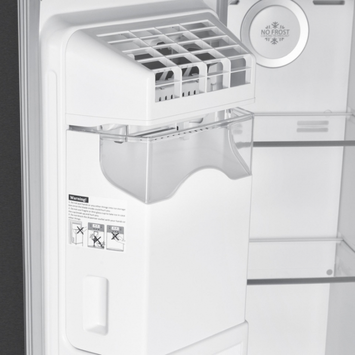 Side by side Samus SSX-670NFIDE, Full No Frost, Afisaj LCD, Dozator apa si gheata, 513 L, Clasa energetica E, Inox [5]