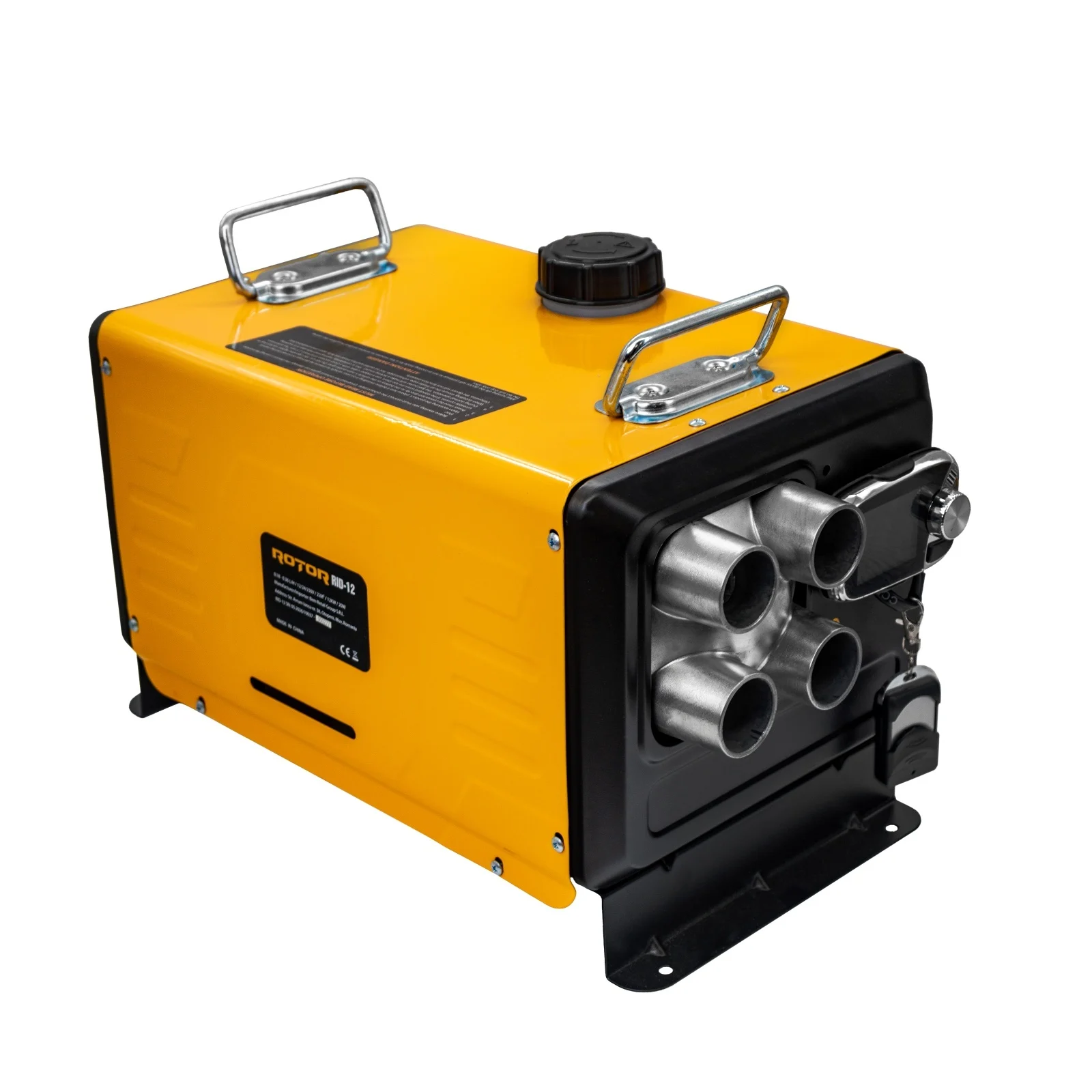 Sirocou  diesel ROTOR RID-12, 12 kW, 12V/24V/230V, rezervor 5 L, 4 iesiri aer cald din aluminiu, control LCD, telecomanda, portabil [4]