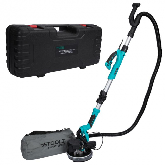 Pachet - Slefuitor pentru pereti pliabil cu LED 750W Ø225mm + Aspirator pentru praf si rumegus 1100W, cos 50 L, Debit 183 mc/h [2]