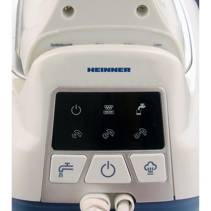 Statie de calcat cu boiler Heinner HIS-D2403BL, 2400 W (1600W boiler + 800W fier), 3.5 bar, 1.2L, Abur ajustabil: 40/70/100g/min, temperatura ajustabila, Alb/Albastru [5]