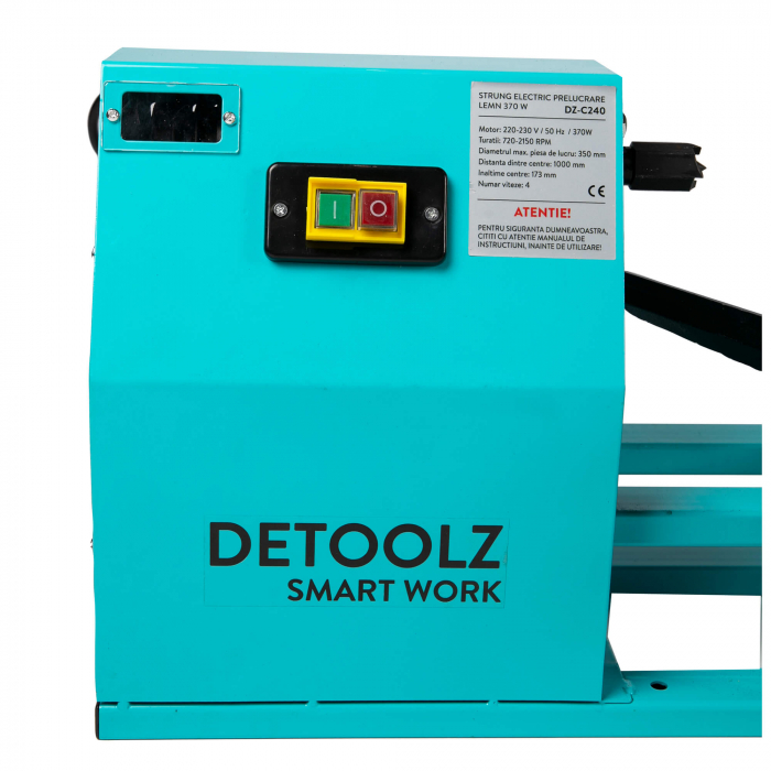 Strung electric pentru prelucrarea lemnului  Detoolz DZ-C240, putere 350W, 4 viteze, turatie 2150 rpm [2]