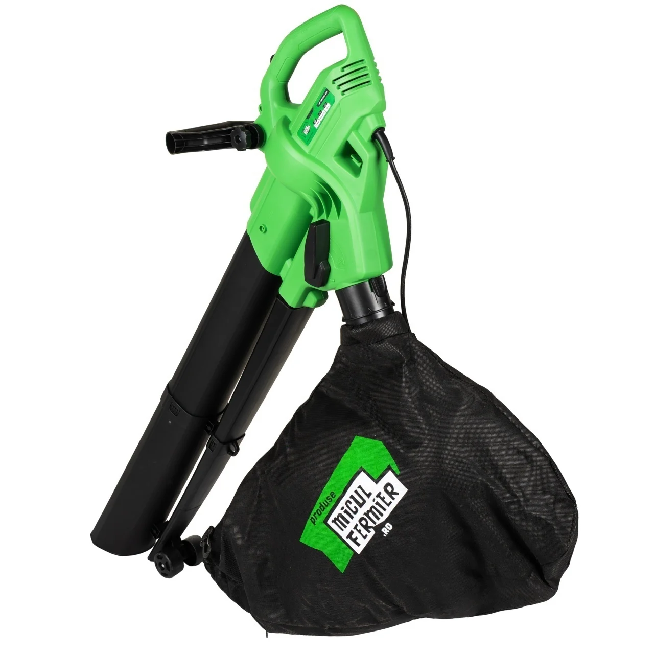 Suflanta si aspirator cu tocator pentru frunze Micul Fermier MF-SE1330-G01, putere 3.3 kW, viteza maxima de suflare 270 km/h, capacitate sac colectare 40 litri, cu aspirator [6]