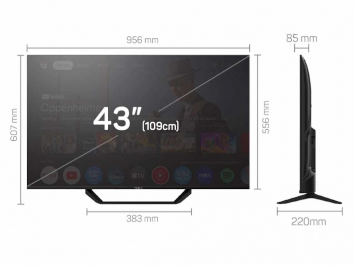 Televizor LED Tesla 43E655BUS, 43", 4K UHD, Google TV, HDR10, DVB-T2/C/S2, 3x HDMI, 2x USB, Negru [4]