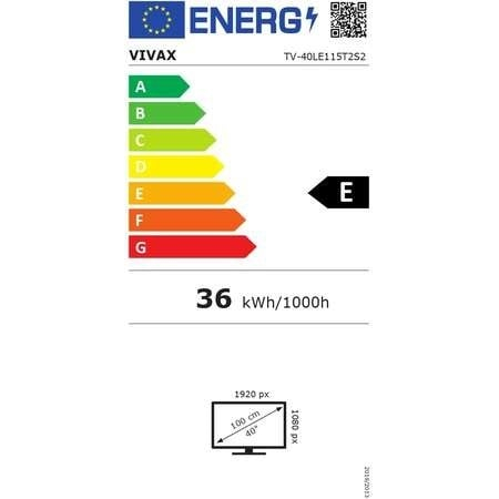 Televizor Led Vivax 40LE115T2S2 Full HD 100Cm Clasa E Negru [3]