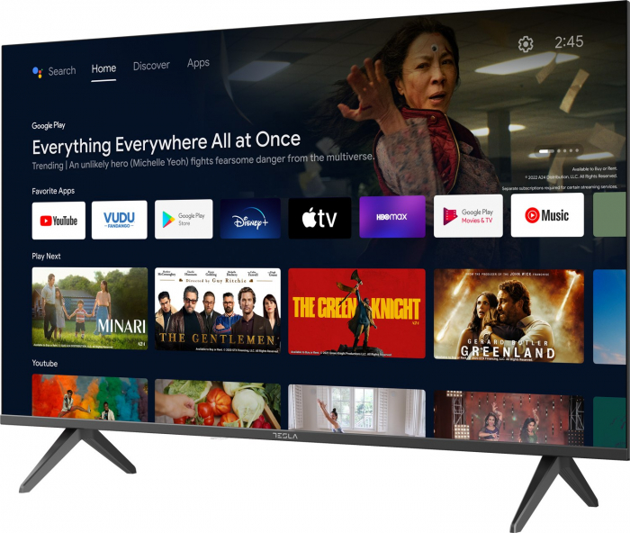 Televizor Smart LED Tesla 43E635BFS, 109 cm, Full HD, Android TV 11, Clasa energetica E, Negru [2]