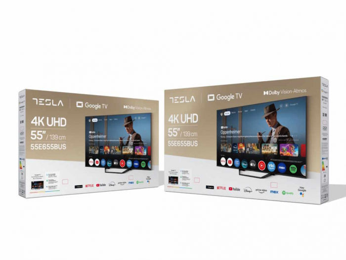 Televizor Smart Tesla 55E655BUS, 55", UHD 4K, Google TV, HDR10, DVB-T2/C/S2, 3x HDMI, 2x USB, Negru [2]