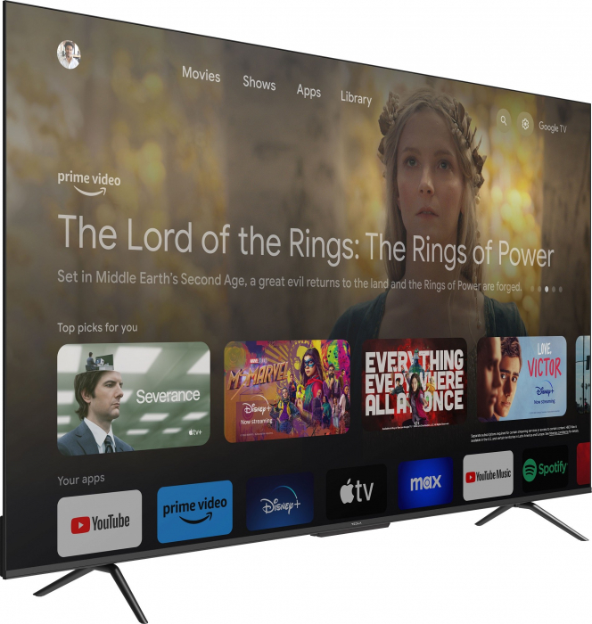 Televizor Tesla 75S635BUS, 189 cm, Smart Google TV, 4K Ultra HD, Clasa energetica F, Negru [3]