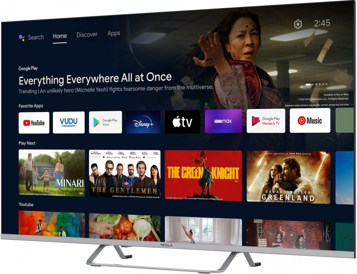 Televizor Tesla LED 50E635SUS, 127 cm, Smart Android, 4K Ultra HD, Clasa energetica E, Argintiu [2]