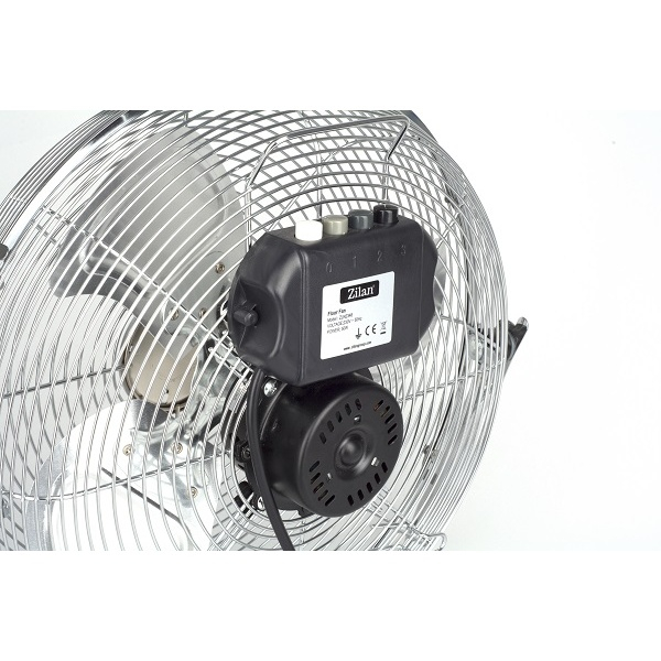 Ventilator inox cu suport Zilan ZLN-2348, Putere 50 W, Diametru 36 cm, 3 trepte ventilare, Unghi de inclinare reglabil [4]