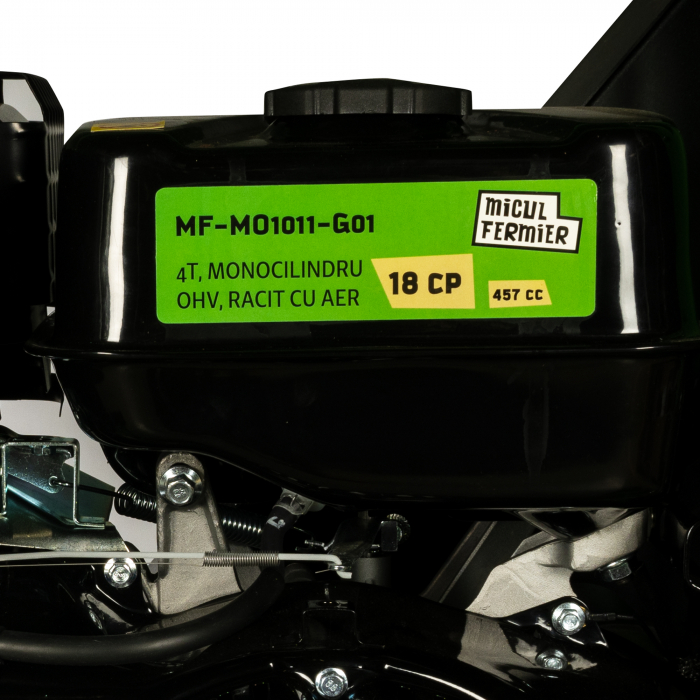 Tocator de crengi Micul Fermier, motor benzina 18CP, diametru maxim de taiere Ø120mm, cu carlig de remorcare, pentru brichete [5]