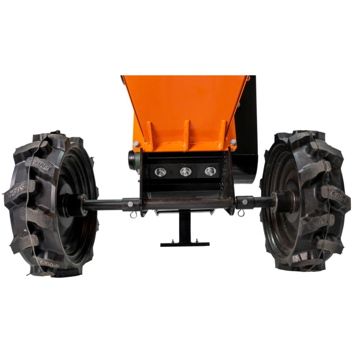 Tocător de crengi RURIS ST500, motor pe benzină 15 CP, diametru maxim de tăiere 100 mm, capacitate de tocare lemn verde până la 1000 kg/oră, turație 3600 rpm, rezervor combustibil 6,5 L, 2 roți [11]
