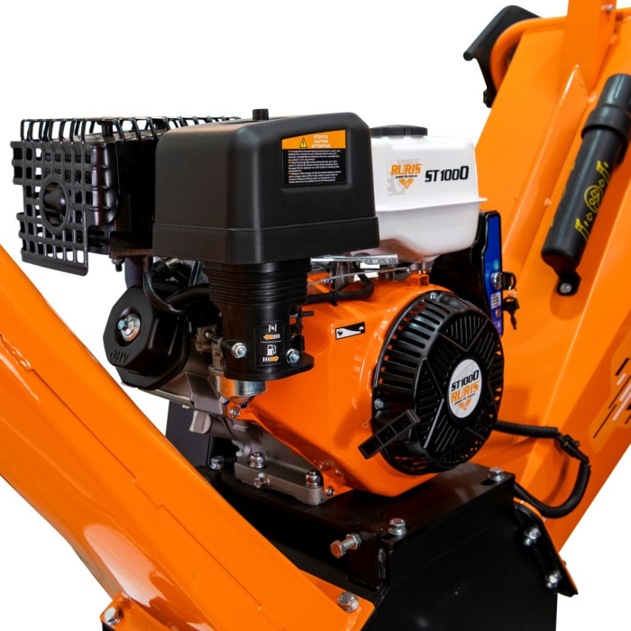 Tocător de crengi și resturi vegetale ST1000, motor Ducar DH402 15 CP, 420 cmc, pornire electrică, diametru de tăiere 120 mm, 2 cuțite din oțel aliat 300 x 55 mm, evacuare rotativă 360° [2]