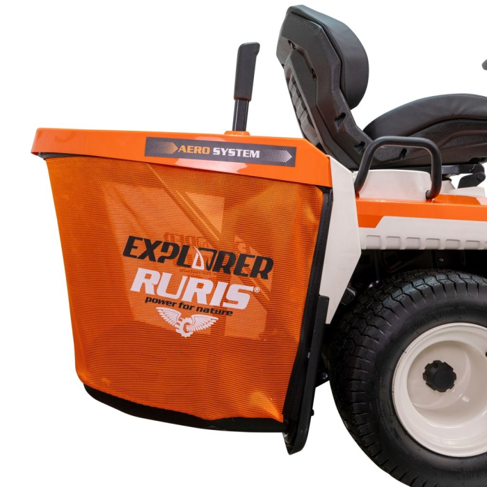 Tractor de tuns gazon RURIS RX EXPLORER 1700H, motor 19 CP Loncin, 432cc, transmisie hidrostatică, lățime tăiere 102 cm, colector 280L, pornire electrică, LED, 4x2, benzină, profesional [12]