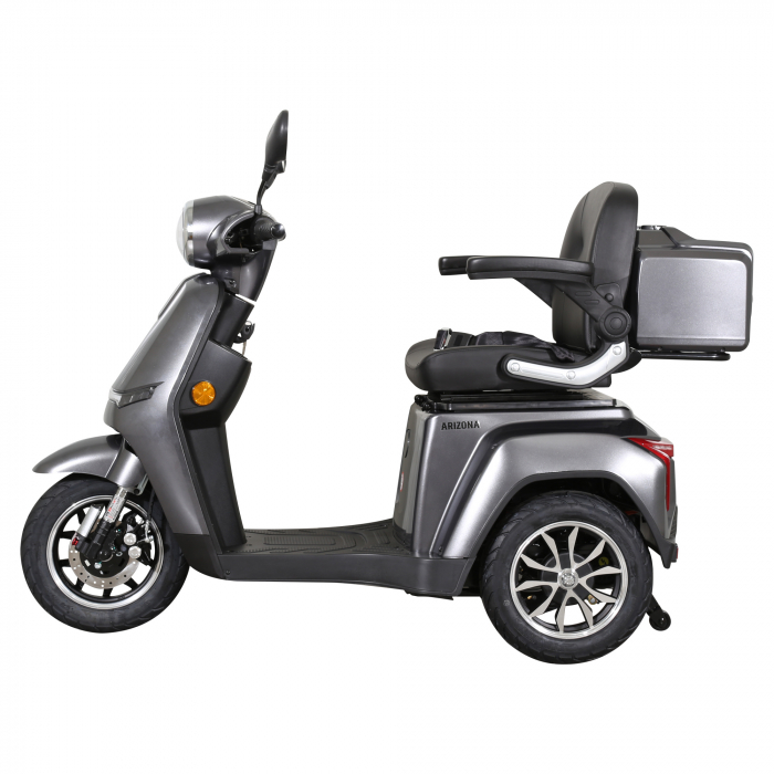 Triciclu electric Samus Arizona 3R1 1000W 60V 20Ah Autonomie 52 km 3 viteze Argintiu [3]