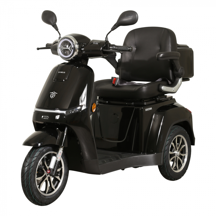 Triciclu electric Samus Arizona 3R1 1000W 60V 20Ah Autonomie 52 km 3 viteze Negru [3]
