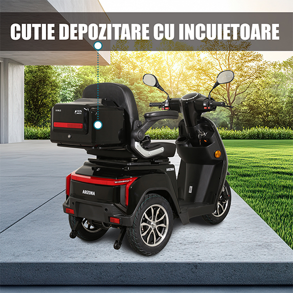 Triciclu electric Samus Arizona-3R1-10T1000-60V20 Black [24]