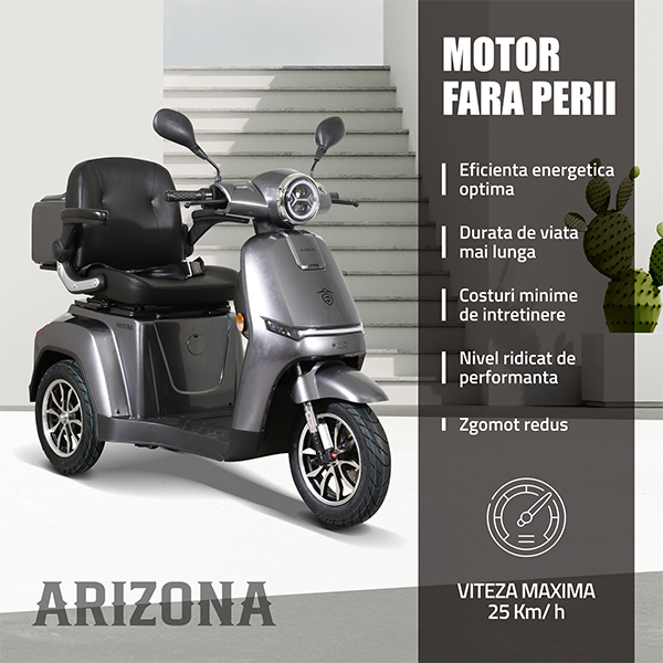 Triciclu electric Samus Arizona-3R1-10T1000-60V20 Silver [17]