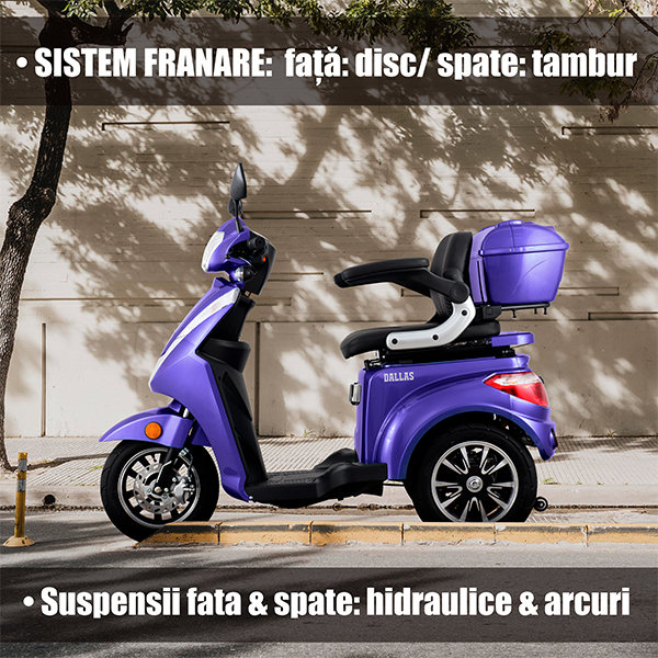 Triciclu electric Samus Dallas-3R1-10T1000-60V20-Blue [6]