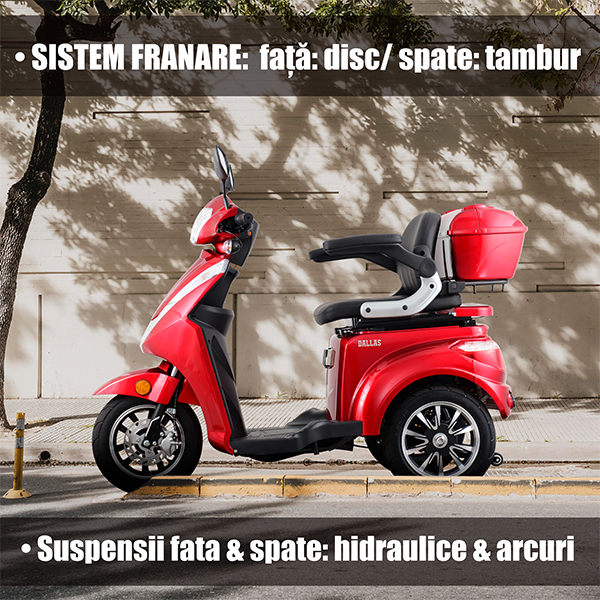 Triciclu electric Samus Dallas-3R1-10T1000-60V20-Red [7]