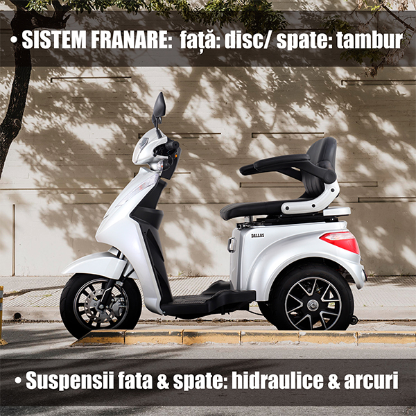 Triciclu electric Samus Dallas-3R1-10T1000-60V20-Silver [7]
