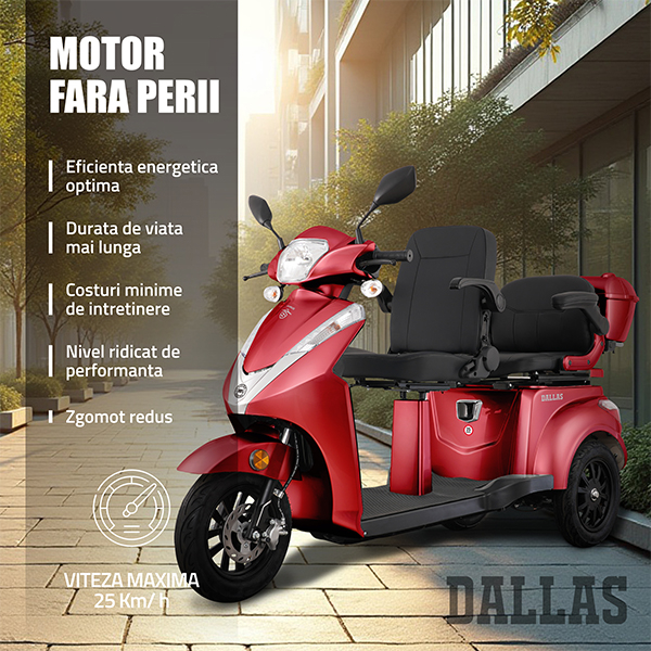 Triciclu electric Samus Dallas-3R2-10T1000-60V20-Red [2]