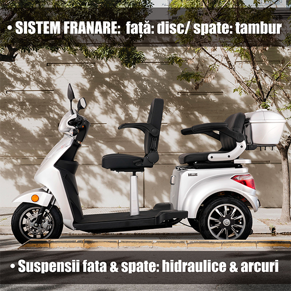 Triciclu electric Samus Dallas-3R2-10T1000-60V20-Silver [8]