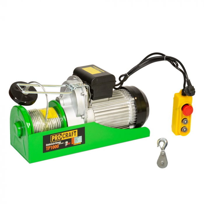 Troliu electric palan Procraft TP1000, 1600W, cu kit montare Greutate 1000kg [6]