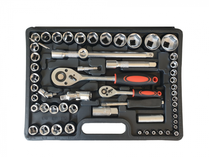 Trusa chei tubulare 108 bucati in carcasa din plastic RS108 ROTOR [3]