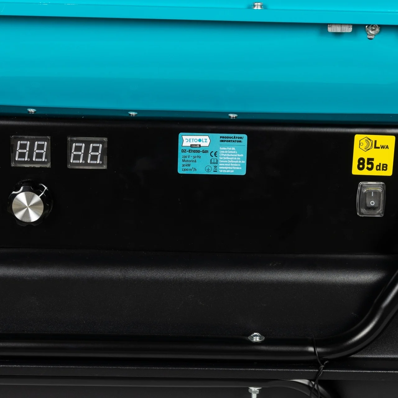 Tun de căldură pe motorină cu ardere indirectă DZ-EI1030-G01, debit debit 1300 m³/h, 500 m³, consum 2.5L/h, cu termostat digital [3]