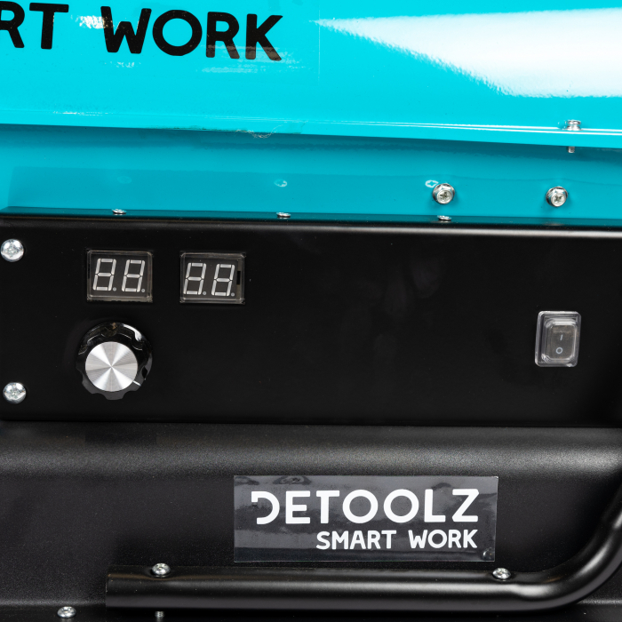 Tun de caldura pe motorina Detoolz, 30kW, 720 m3/h, 35L, cu roti de transport [14]