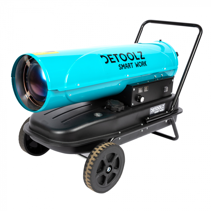 Tun de caldura pe motorina Detoolz, 30kW, 720 m3/h, 35L, cu roti de transport [3]