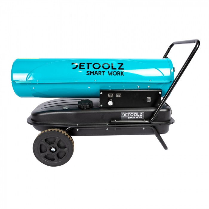 Tun de caldura pe motorina Detoolz, 30kW, 720 m3/h, 35L, cu roti de transport [15]