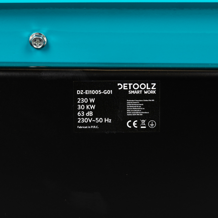 Tun de caldura pe motorina Detoolz, 30kW, 720 m3/h, 35L, cu roti de transport [8]
