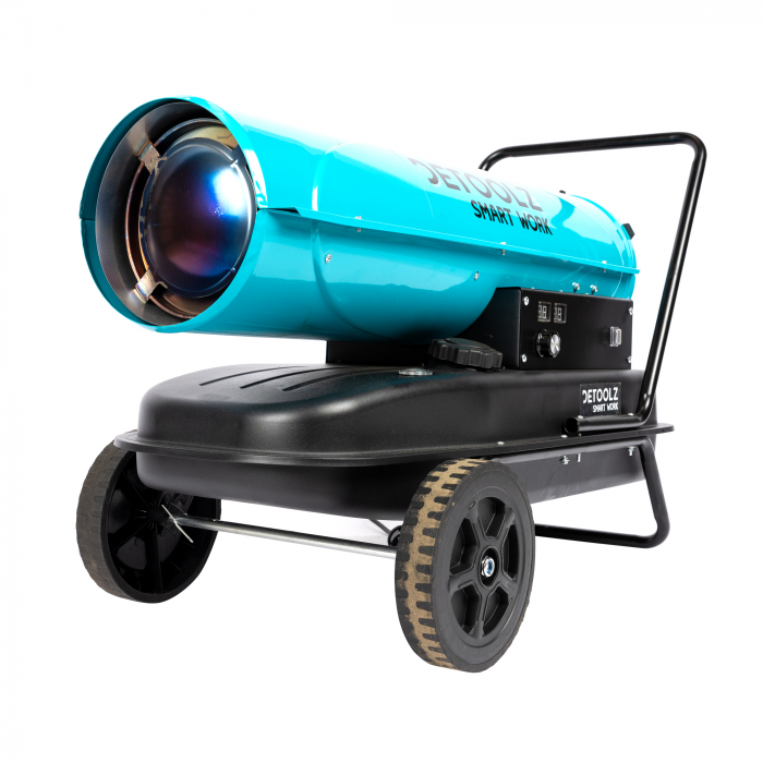 Tun de caldura pe motorina Detoolz, 30kW, 720 m3/h, 35L, cu roti de transport [2]