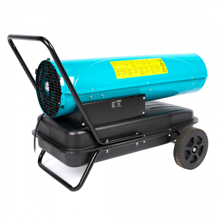 Tun de caldura pe motorina Detoolz, 30kW, 720 m3/h, 35L, cu roti de transport [9]