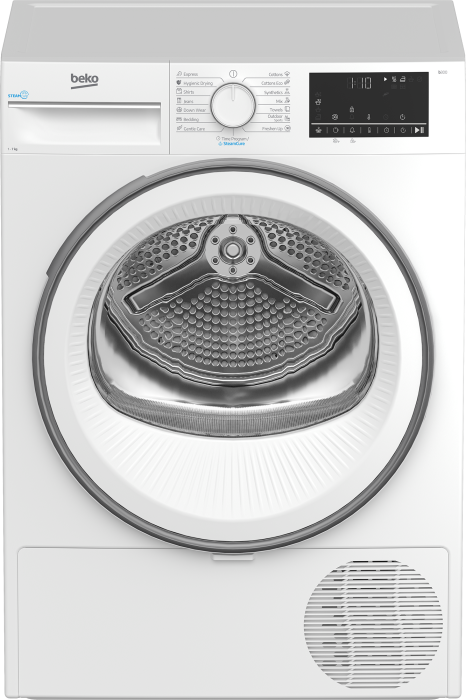 Uscător de Rufe Beko, 7 kg, Pompă de Căldură, Motor ProSmart Inverter, 15 Programe, Tehnologie AquaWave, Display Digital, Iluminare Tambur Drum Light, Pornire Întârziată, Clasa D, Alb [4]