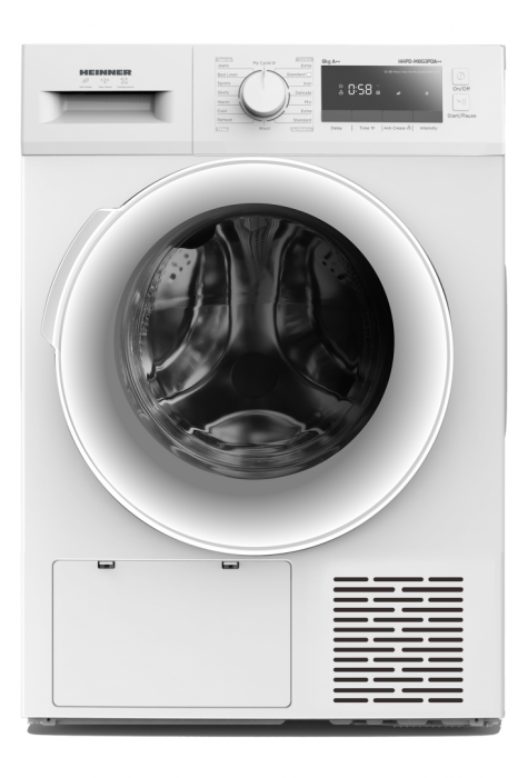 Uscator de rufe cu pompa de caldura HEINNER, 8 kg, 13 programe, Digital, alba, HHPD-M8G3PDA+++ [1]
