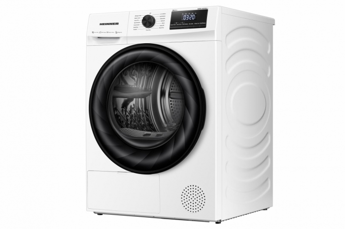 Uscător de Rufe cu Pompa de Căldură HEINNER HHPD-H90FRA++, 9 kg, 15 Programe, Panou Digital, Program Rapid 30 min, Suport Încălțăminte, Alb [2]