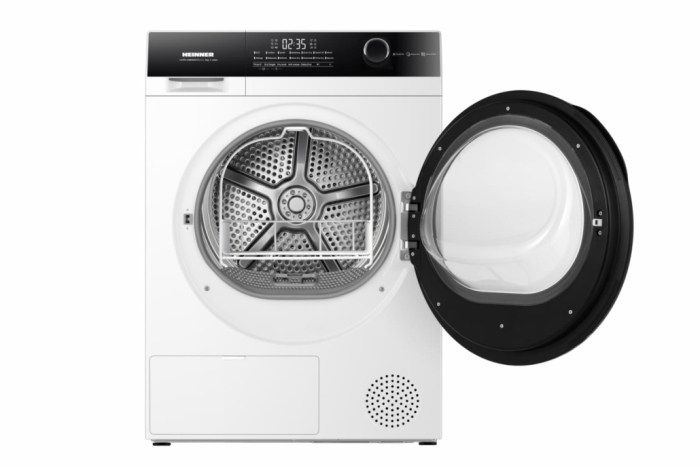 Uscător de rufe cu pompă de căldură Heinner HHPD-HMK90IVFC+++, 9 kg, Motor Inverter, Clasa C, 14 Programe, Control Touch, Alb [6]