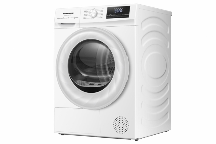 Uscator de rufe cu pompa de caldura Heinner HHPD-HMY70FD++, 7 kg, 15 programe, Clasa D, Display digital, Program rapid 30 min, Program eco, Functie anti-sifonare, Alb [6]