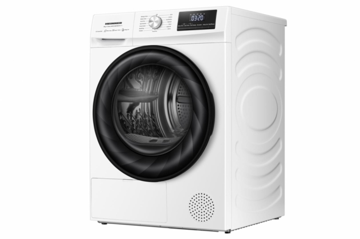 Uscător de rufe cu pompă de căldură Heinner HHPD-HMY80IVFC+++, 8 kg, Motor Inverter, Clasa C, 15 Programe, Display Digital, Alb [4]