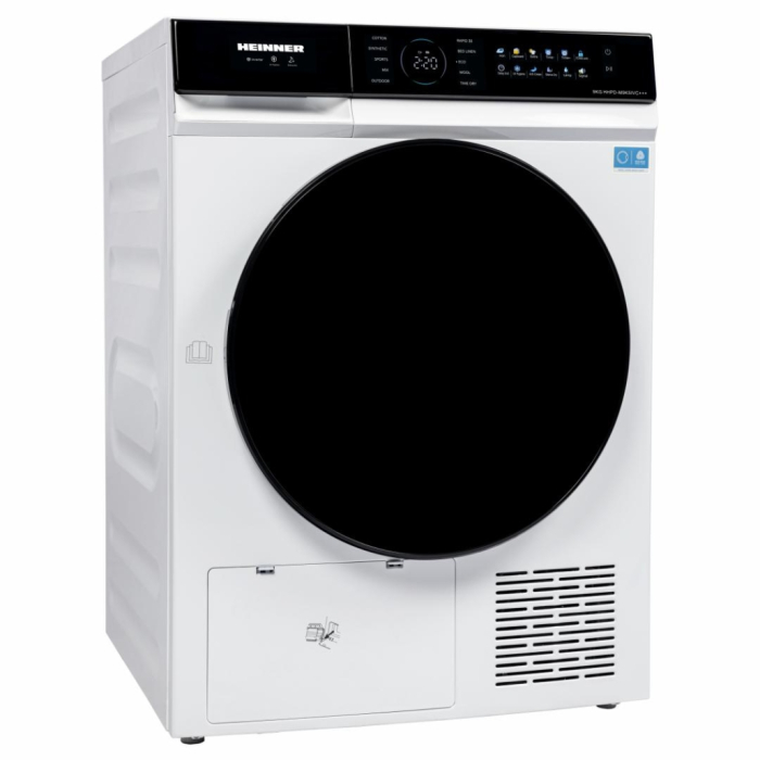 Uscător de rufe cu pompă de căldură Heinner HHPD-M9K5IVC+++, 9 kg, Motor Inverter, Clasa energetică C, 10 programe, Control Touch, Alb [2]