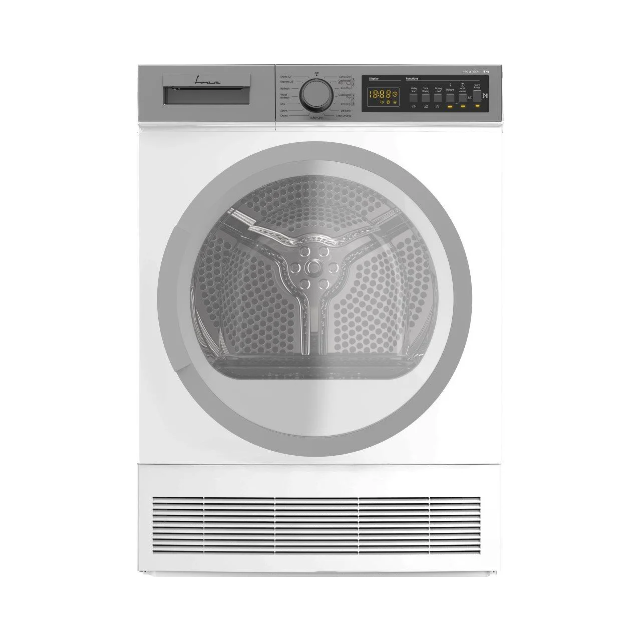 Uscator de rufe Fram FCD-V8T2B, Condensare, 8 kg, Clasa B, Iluminare cuva, Start intarziat, Anti-sifonare, Alb [1]