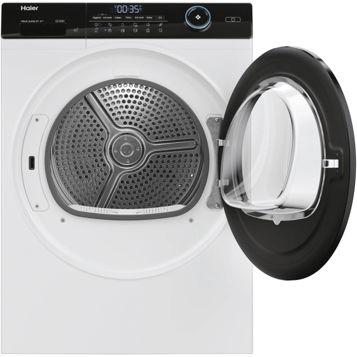 Uscator de rufe Haier, 31102533 Pompa de caldura cu compresor inverter, 8kg,clasa A+++, WIFI-app hOn, 11 programe +app, alba - usa neagra [5]